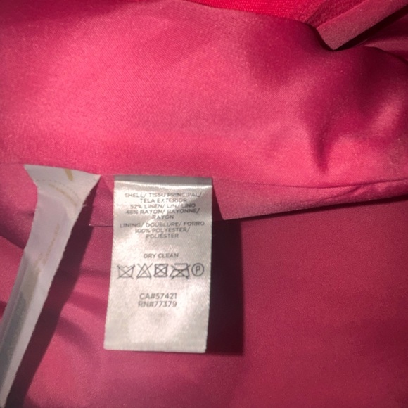 Ann Taylor Vibrant Pink Single-Button Blazer - Picture 6 of 8